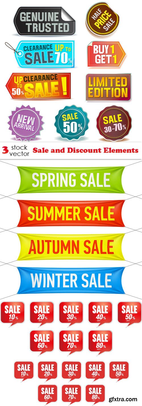Vectors - Sale and Discount Elements