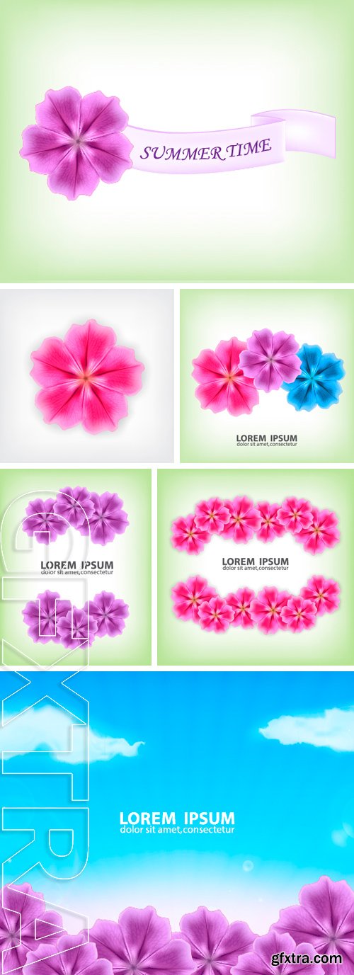 Stock Vectors - Background with beautiful flowers. Summer time. High quality vector