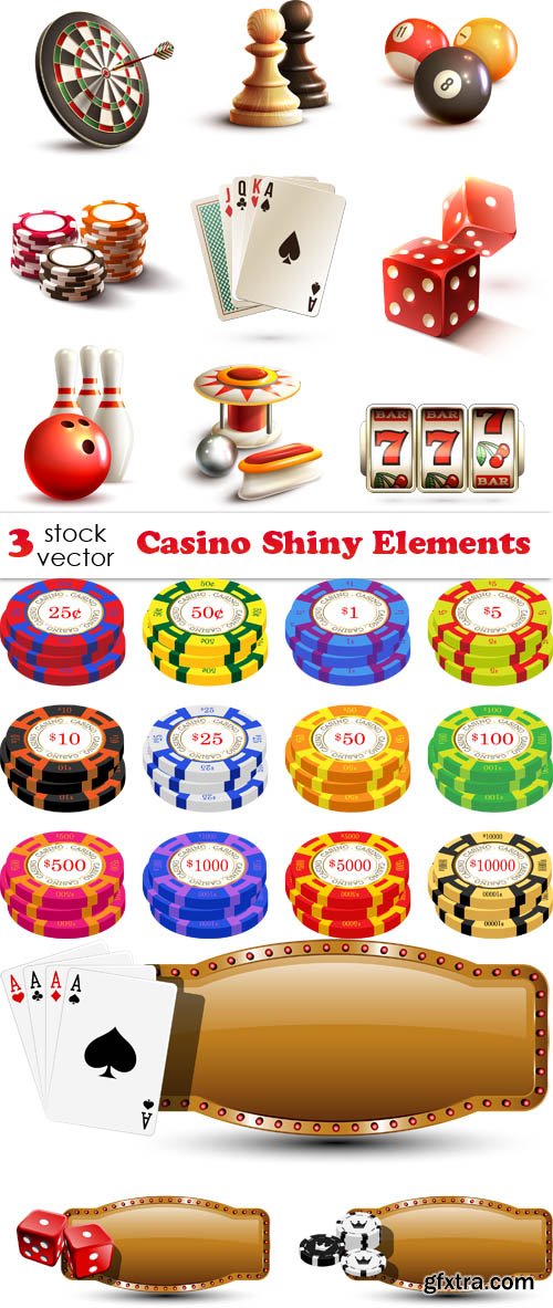 Vectors - Casino Shiny Elements Set