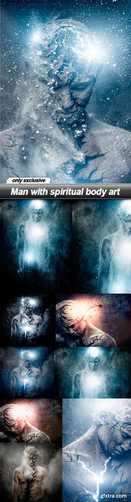 Man with spiritual body art - 10 UHQ JPEG