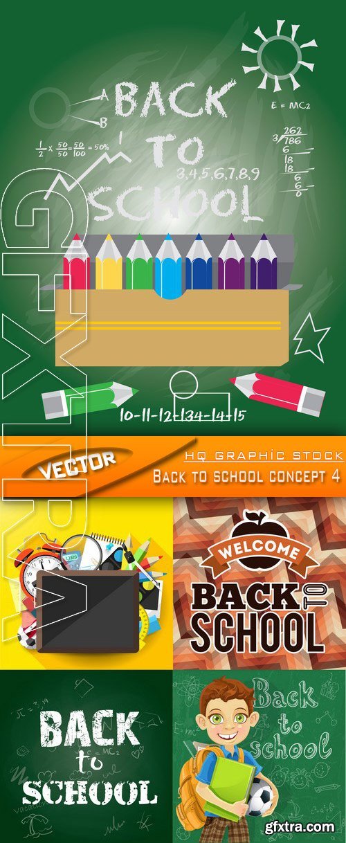 Stock Vector - Back to school concept 4