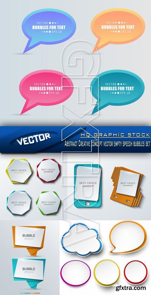 Stock Vector - Abstract Creative concept vector empty speech bubbles set