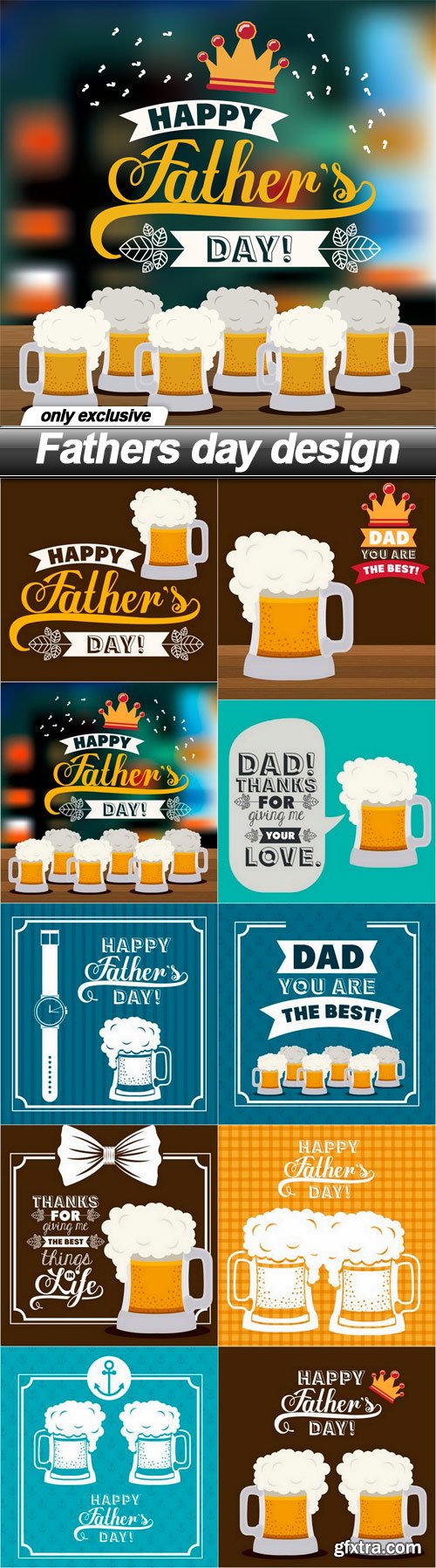 Fathers day design - 10 EPS