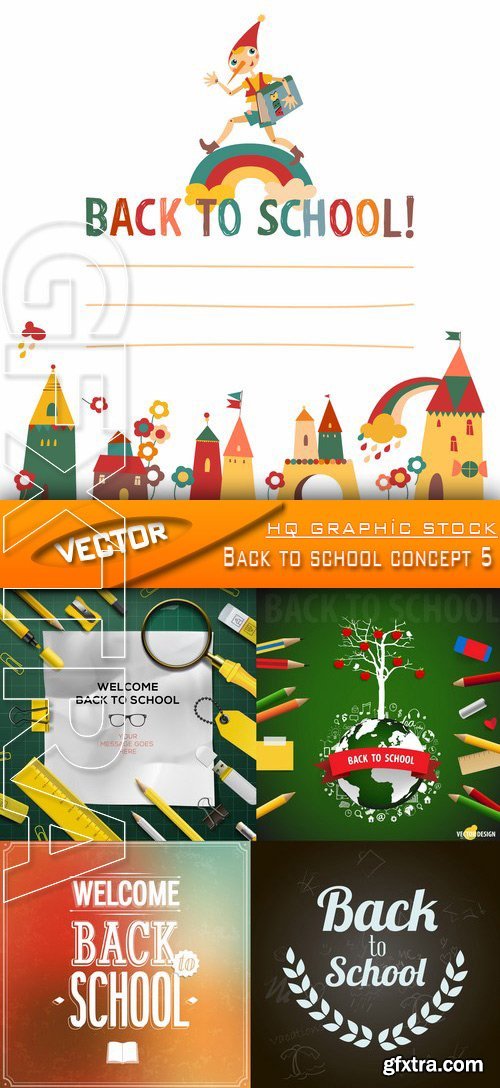 Stock Vector - Back to school concept 5