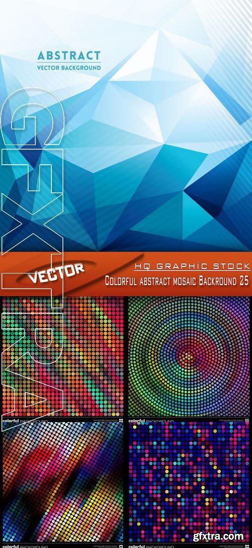 Stock Vector - Colorful abstract mosaic Backround 25