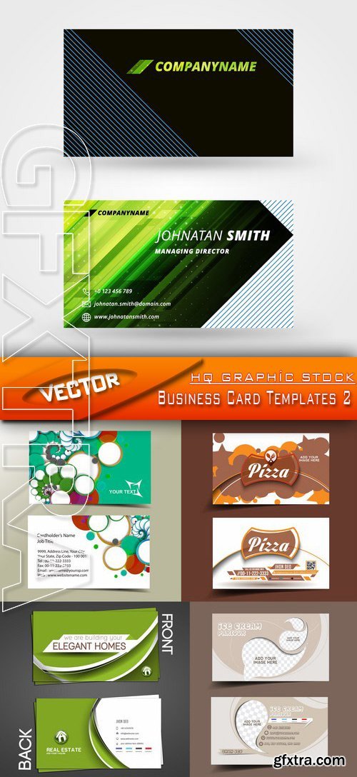 Stock Vector - Business Card Templates 2