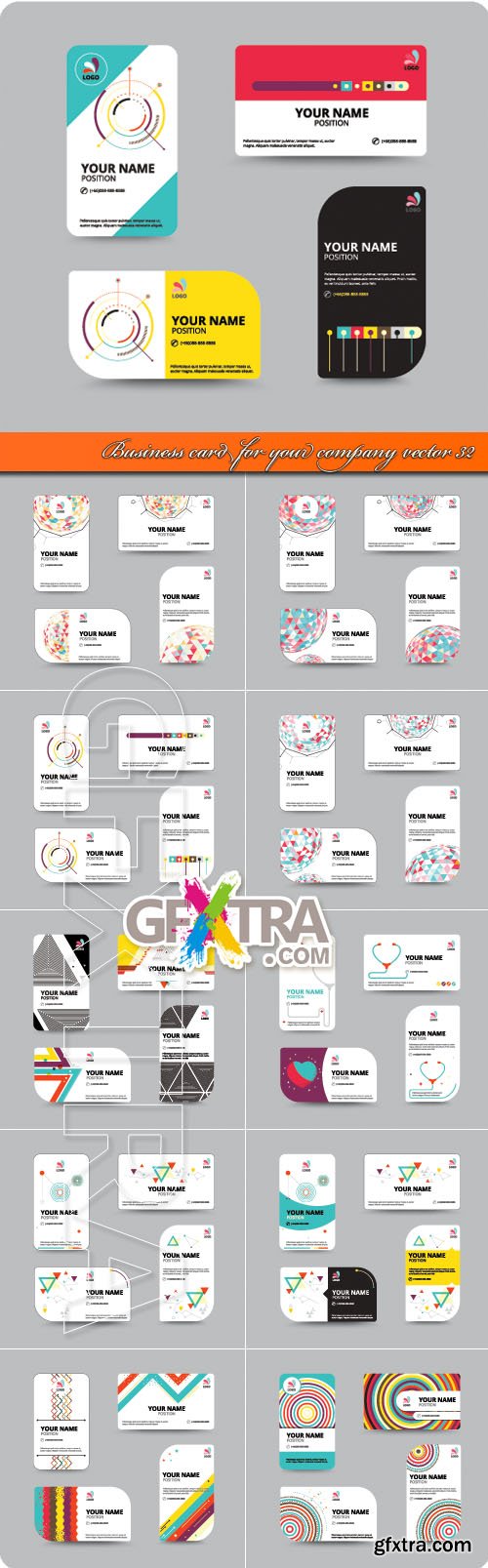 Business card for your company vector 32