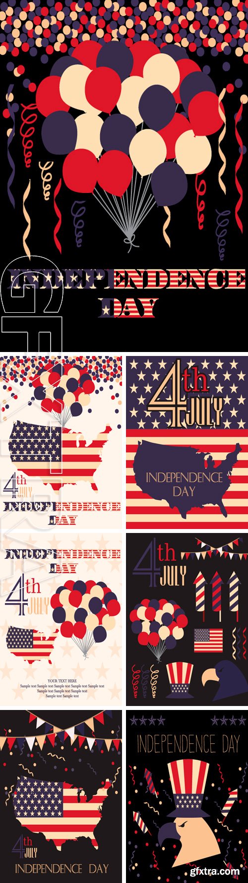 Stock Vectors - Independence Day greeting card