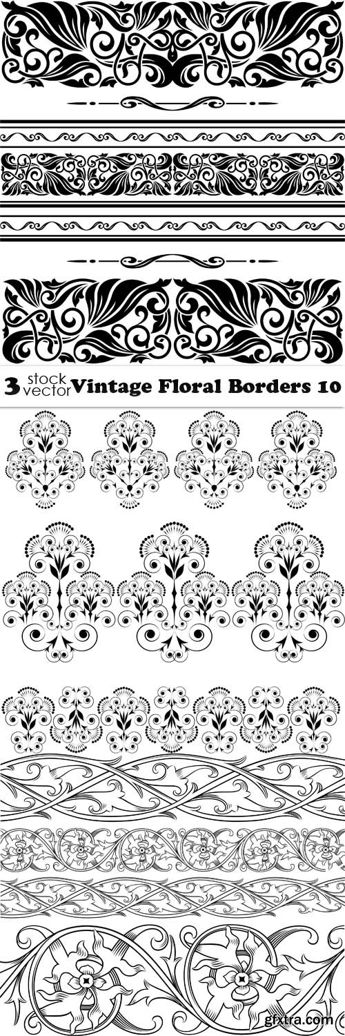 Vectors - Vintage Floral Borders 10