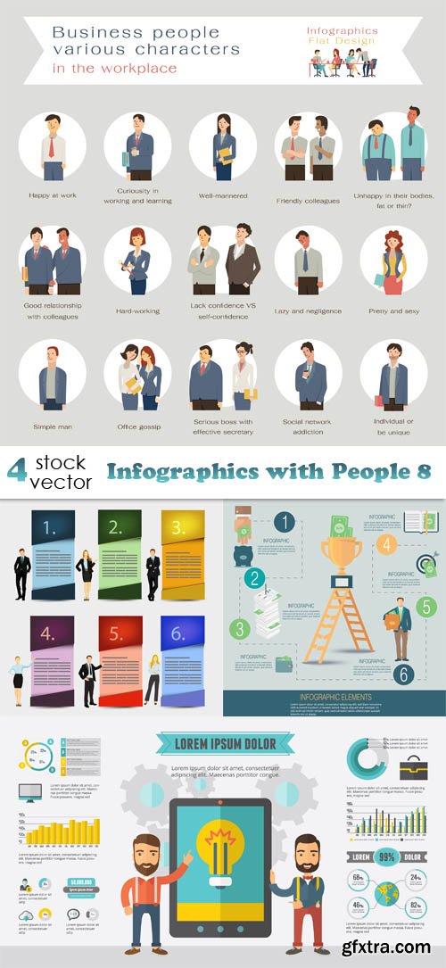 Vectors - Infographics with People 8