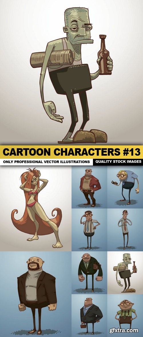 Cartoon Characters #13 - 10 Vector