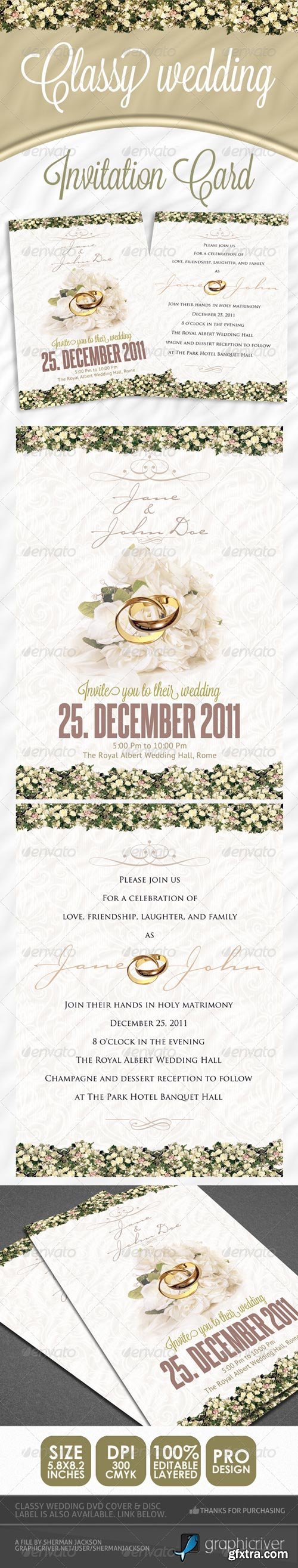 GraphicRiver - Classy Wedding Invitations - 1130154