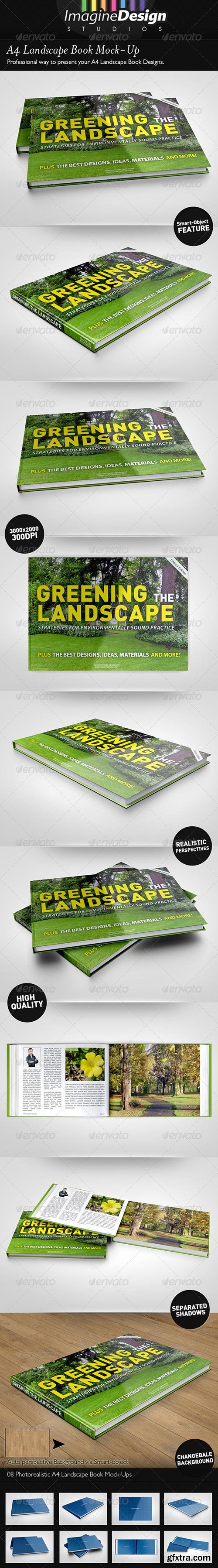 GraphicRiver - A4 Landscape Book Mock-Up