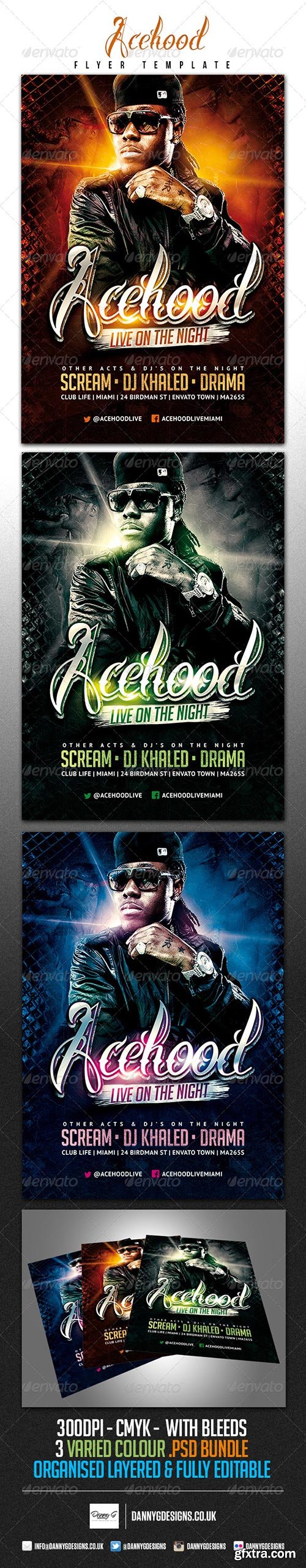 GraphicRiver - Acehood Rap Hip Hop flyer