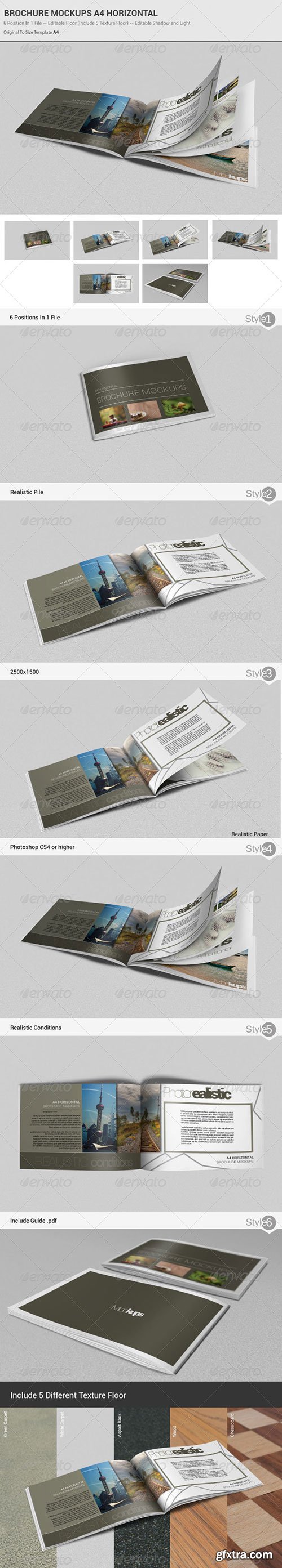 GraphicRiver - Brochure Mockups A4 Horizontal