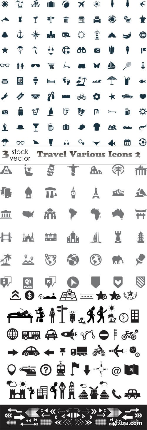 Vectors - Travel Various Icons 2