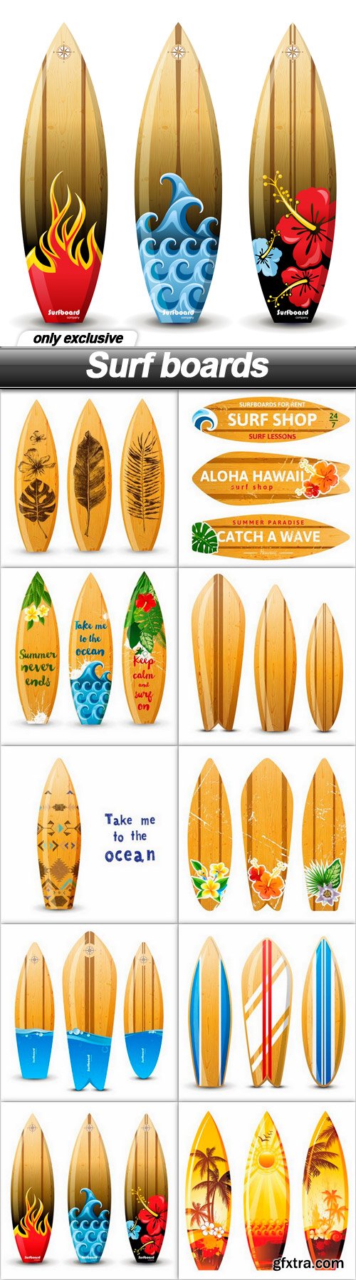 Surf boards - 10 EPS