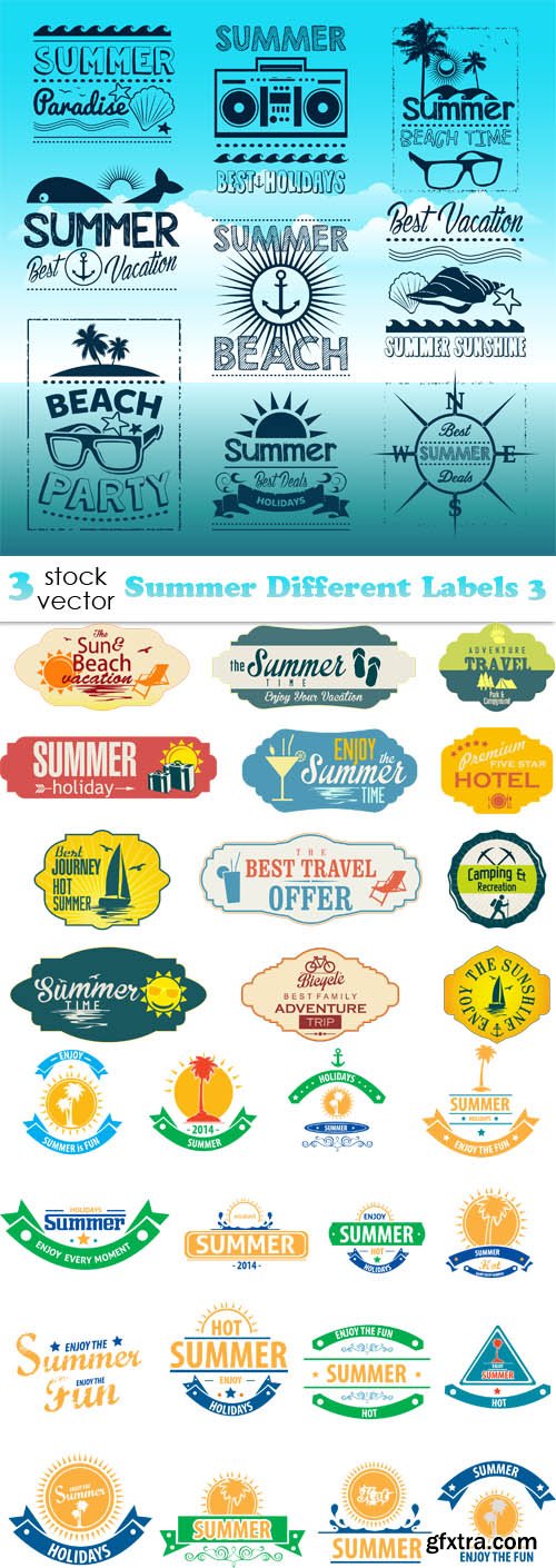 Vectors - Summer Different Labels 3