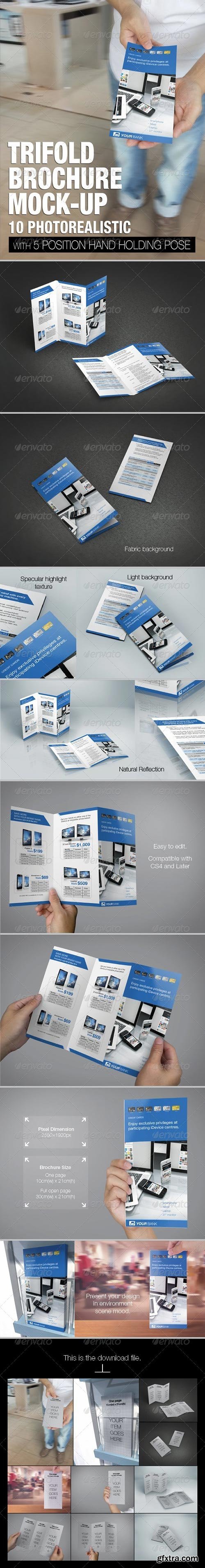 GraphicRiver - Trifold brochure mock-up 5131050