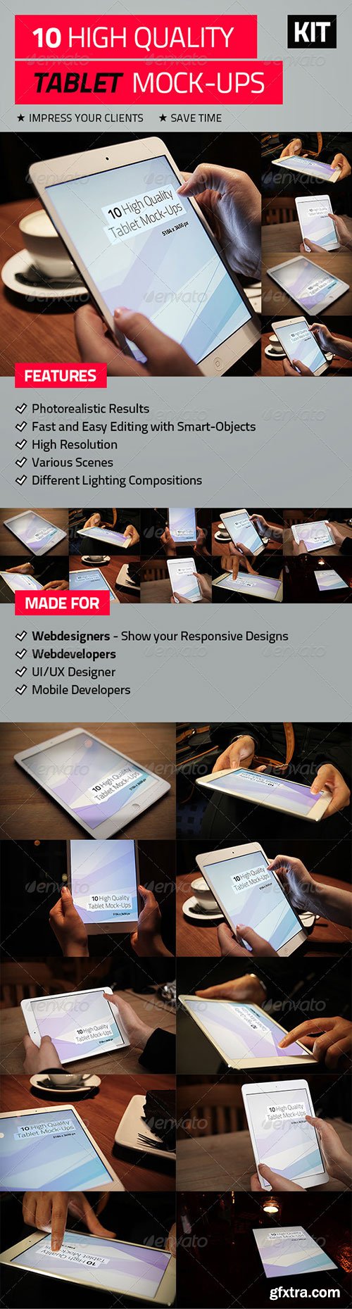 GraphicRiver - 10 High Quality Tablet Mock-Ups