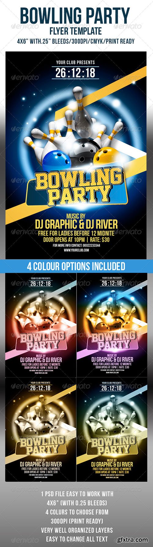 GraphicRiver - Bowling Party Flyer Template 4583827