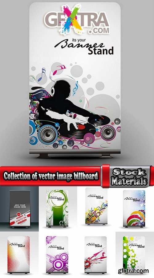 Collection of vector image billboard banner advertising flyer 25 Eps