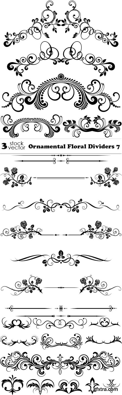 Vectors - Ornamental Floral Dividers 7