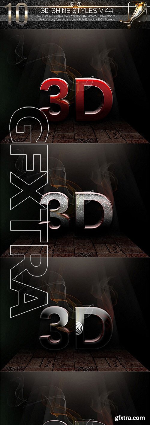 GraphicRiver - 10 3D Text Styles V.44 11850625