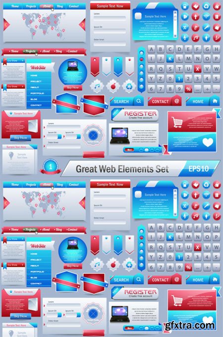 Great Web Elements Complete Set in Vector