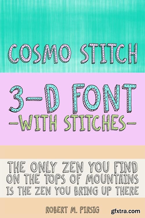 Cosmo Stitch - NEW Cartoonesque 3-D Font