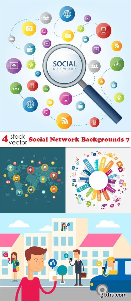 Vectors - Social Network Backgrounds 7