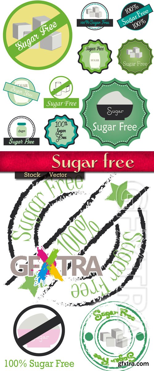 Collection badges Design - Sugar free