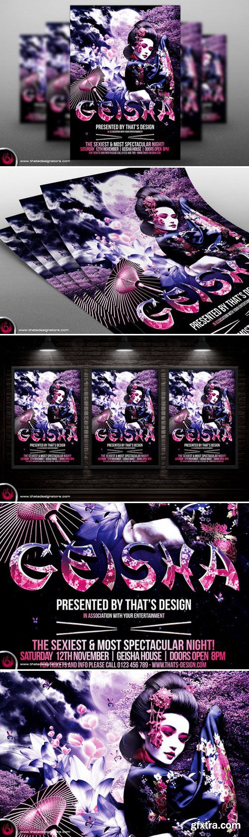CM105690 - Geisha Party Flyer Poster Template V2