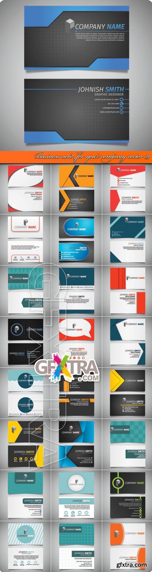 Business card for your company vector 39