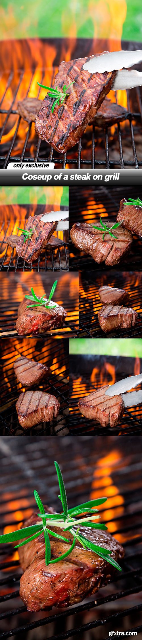Closeup of a steak on grill - 7 UHQ JPEG