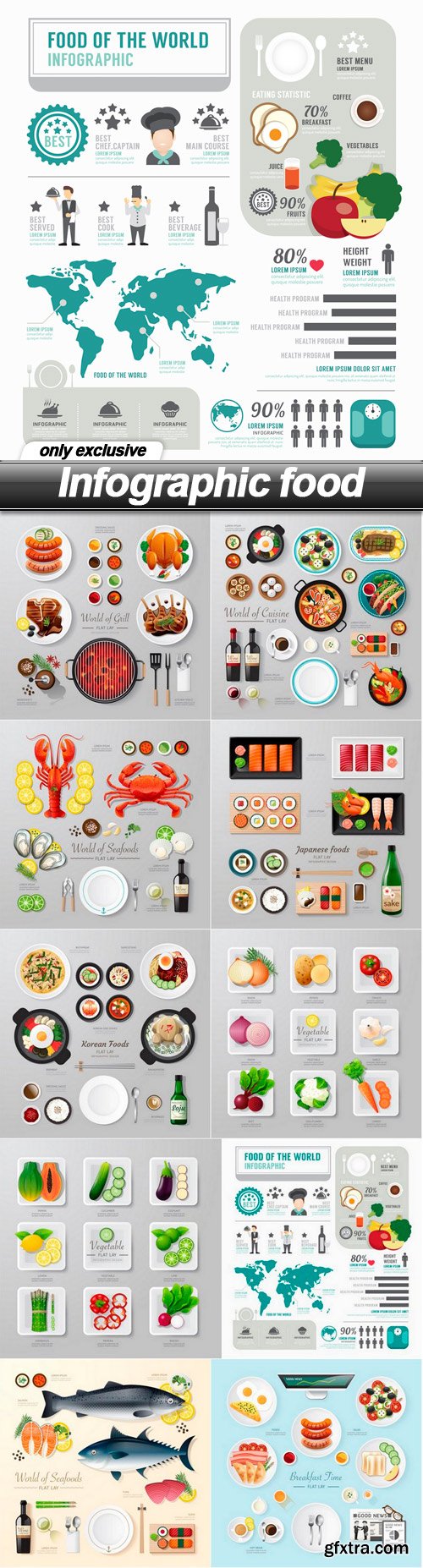 Infographic food - 10 EPS