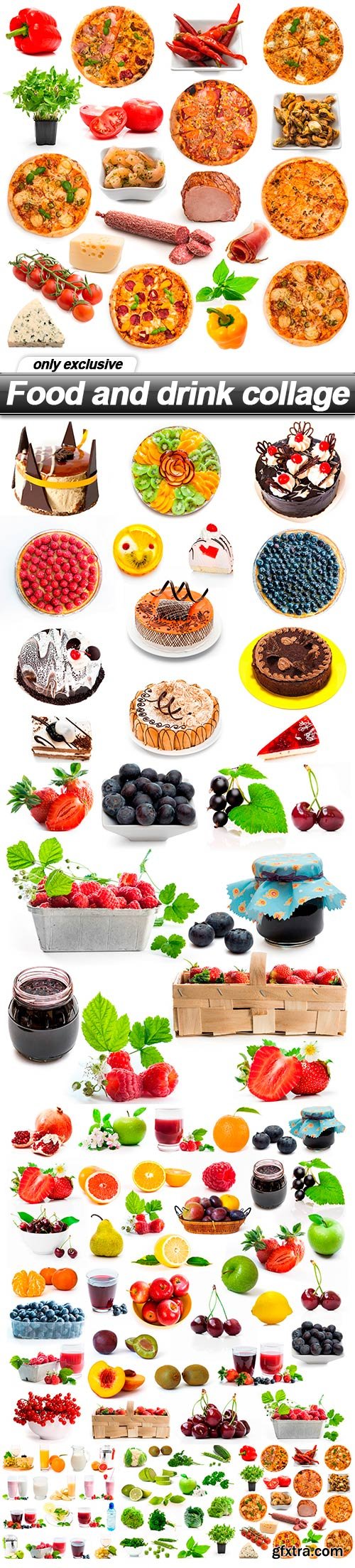 Food and drink collage - 6 UHQ JPEG