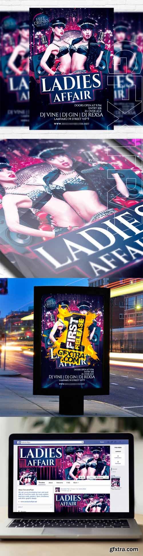 Ladies Affair - Flyer Template + Facebook Cover