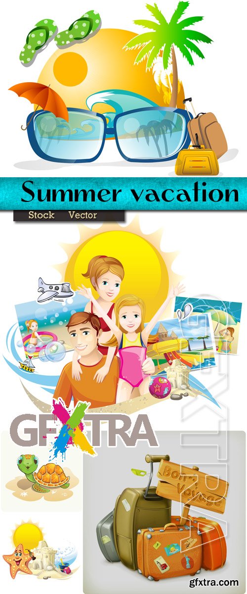 Summer vacation in Vector