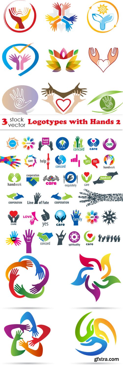 Vectors - Logotypes with Hands 2