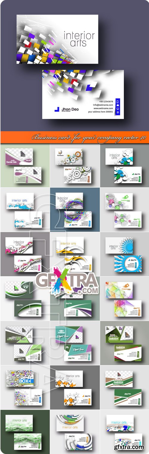 Business card for your company vector 40