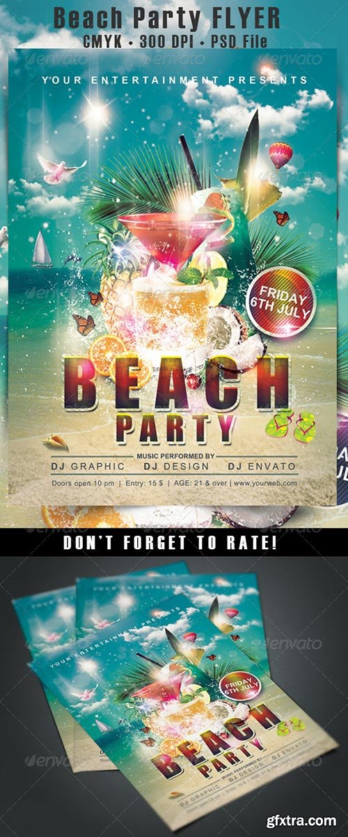 GraphicRiver - Beach Party Flyer 4948587
