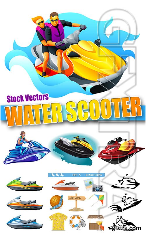 Water scooter - Stock Vectors