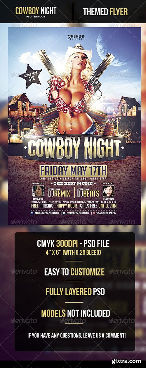 GraphicRiver - Cowboy Night Flyer Template