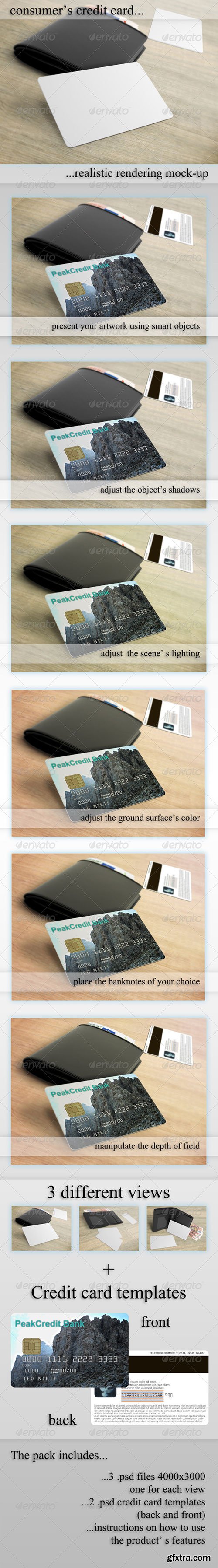 GraphicRiver - Credit/Debit/Bonus Card Mockup