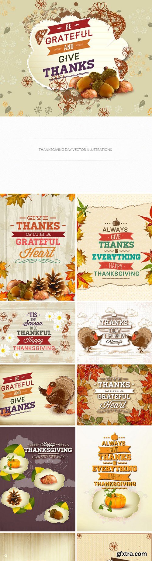 Thanksgiving Vector Illustrations