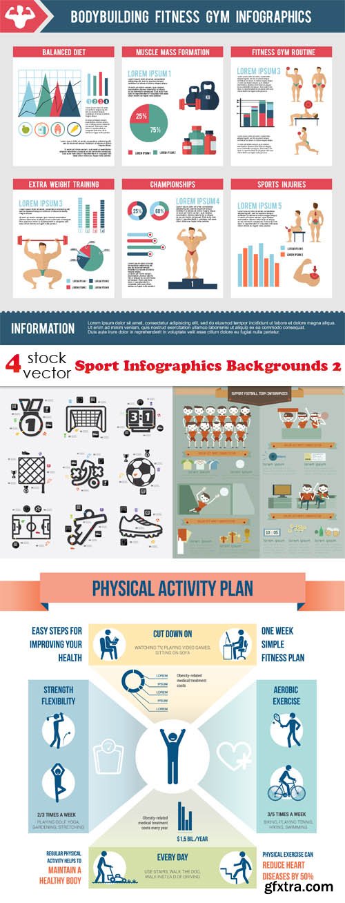 Vectors - Sport Infographics Backgrounds 2