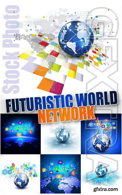 Futuristic world network - UHQ Stock Photo