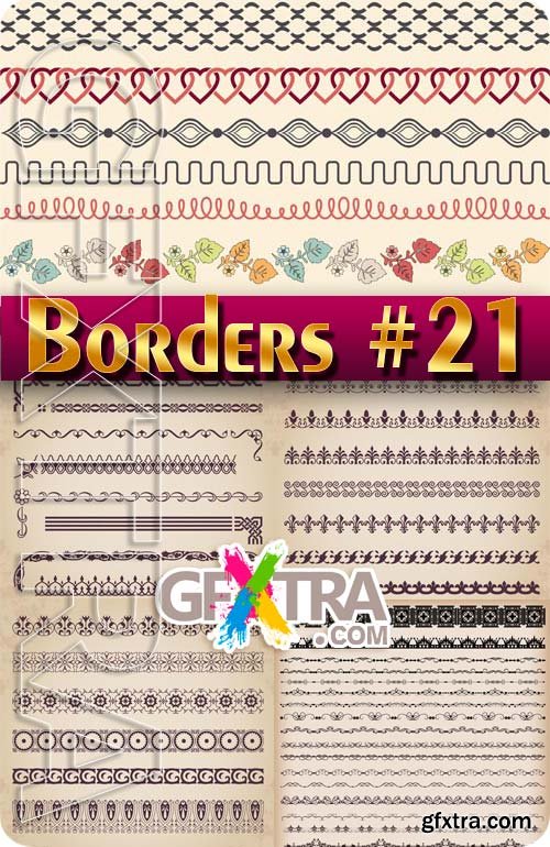 Vintage elements and borders #21 - Stock Vector