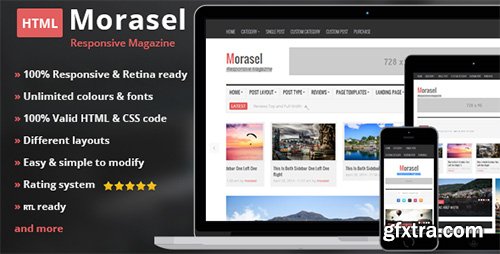 ThemeForest - Morasel - Responsive News and Magazine HTML - RIP - 11751975